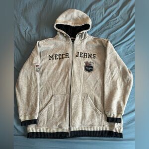 Vintage 90s 00s Mecca Jeans Embroidered Full Zip Hoodie Y2K Skate Hip Hop XL